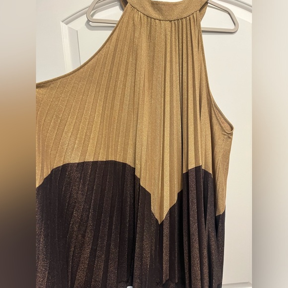 Free people metallic pleated dress size large - Picture 10 of 11